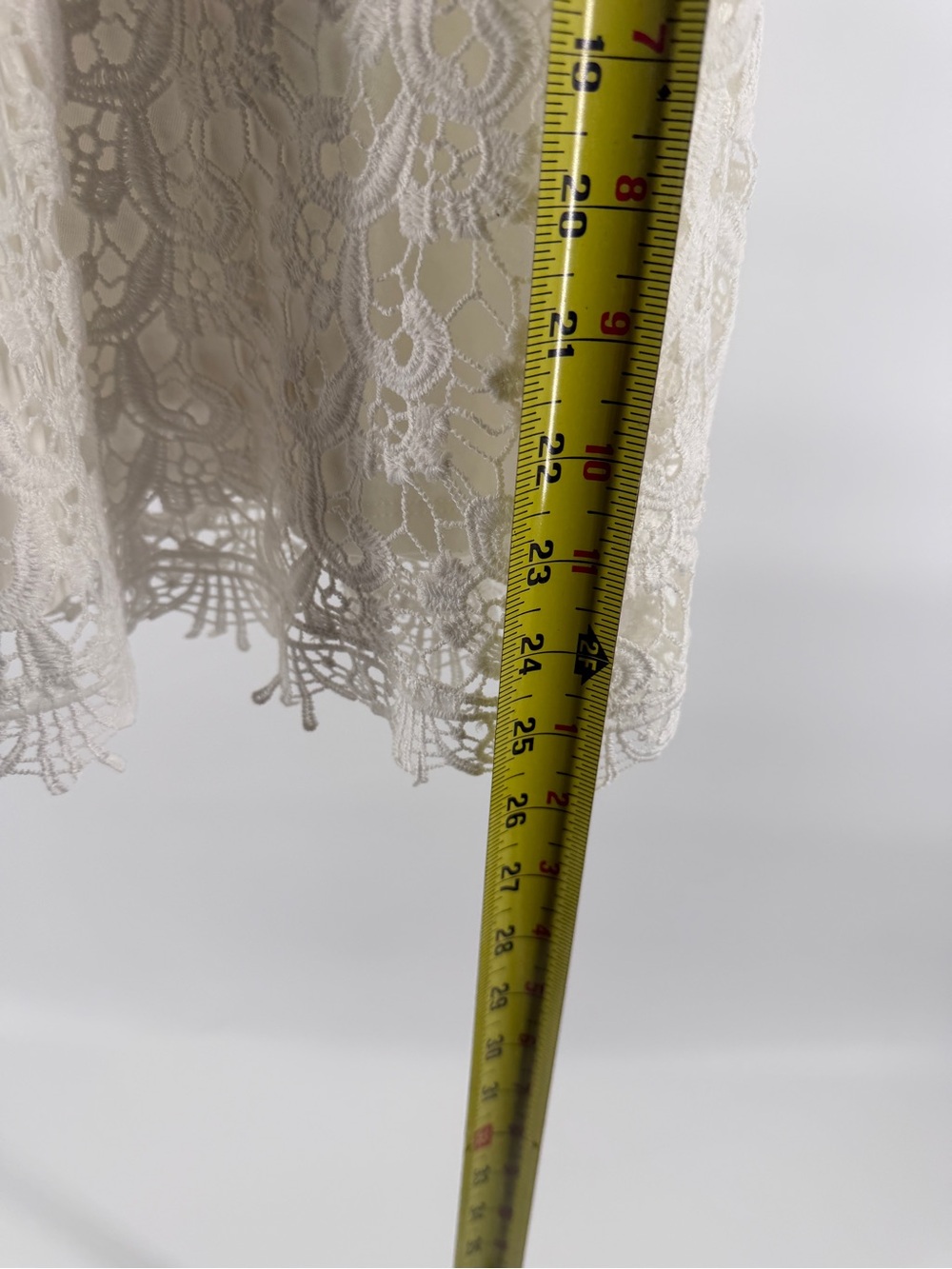 BCBGirls Cream Lace Short Flutter Sleeve Dress - Picture 8 of 9